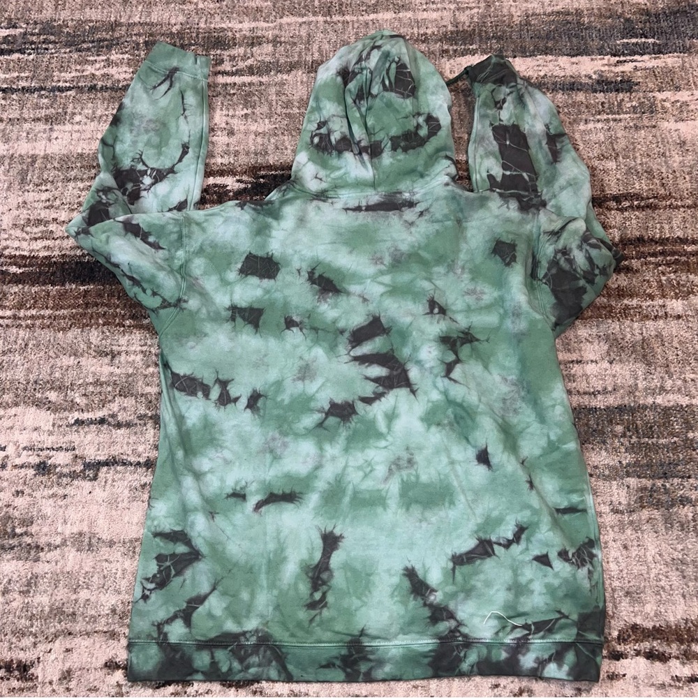 NEW Mint Grey Tie Dye Splatter Pullover Hoodie size XL - Picture 3 of 3